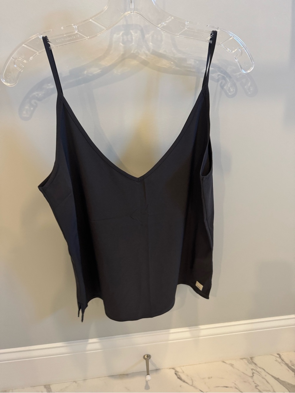 Vuori Black V-Neck Spaghetti Strap Cami